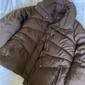 super cute brown puffer jacket size small